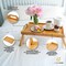 JumblWare Bamboo Bed Tray, 18.5” x 10.75” Breakfast in Bed Tray and Bed Table with Folding Legs